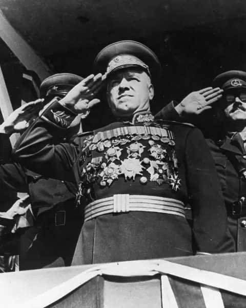 Marshal georgy zhukov, hero of the soviet union, 1945