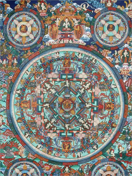 Mandala on a Tibetan thangka