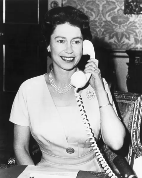 Queen Elizabeth On The Phone