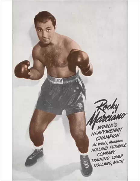 Rocky Marciano Postcard. Rocky Marciano Postcard