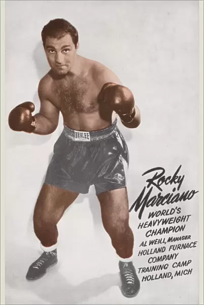 Rocky Marciano Postcard. Rocky Marciano Postcard