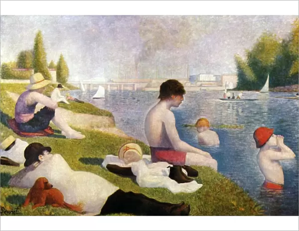 Une Baignade, Asnieres (Bathers at Asnieres), 1884. Oil on canvas. Georges-Pierre Seurat