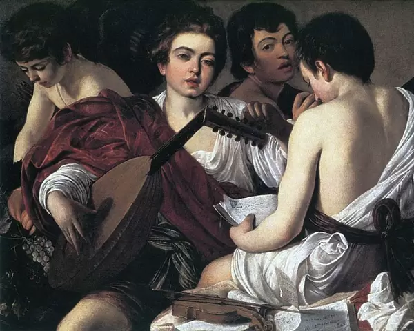The Musicians c1595: Michelangelo Merisi de Caravaggio (1573-1610) Italian painter