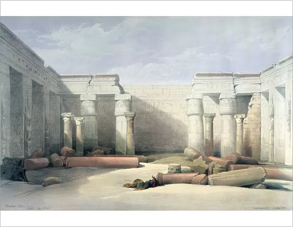 Medinet Abu - Thebes, Dec. 5th 1832. : lithograph after watercolour by David Roberts