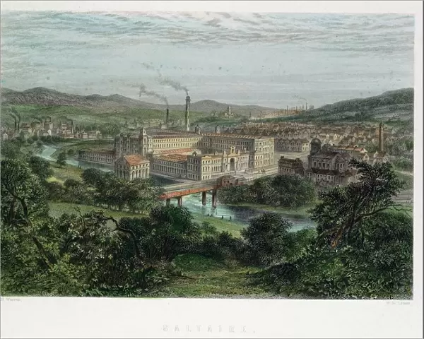 Saltaire, model textile factory and town near Bradford, Yorkshire, England. Founded by Titus Salt
