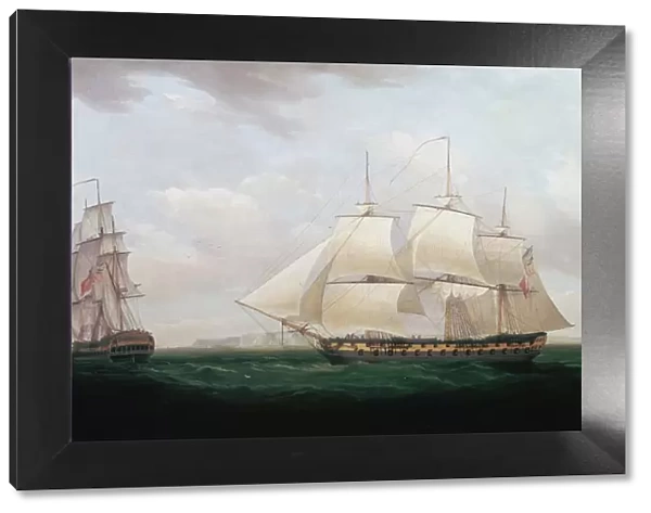 Two East Indiamen off a Coast. At this time the East India Company still governed India