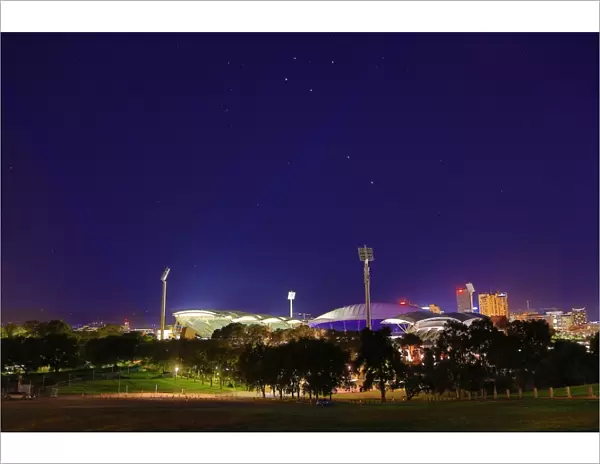 Adelaide Oval at night. South Australia