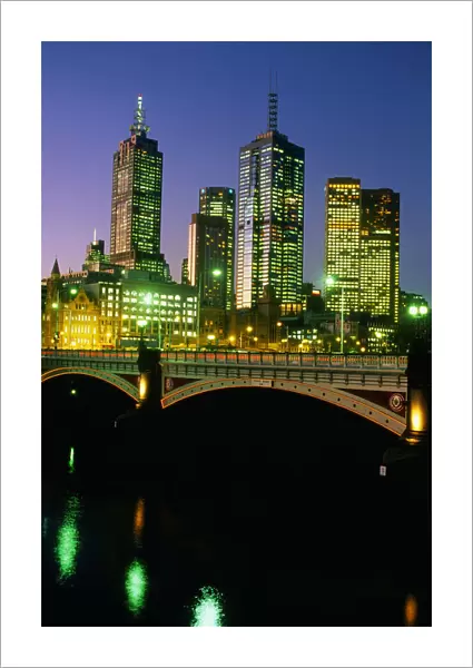 Australia, Victoria, Melbourne, Swanston Street Bridge