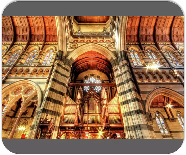 The Pipe Organ of St Pauls Cathedral in Melbourne, Victoria, Australia