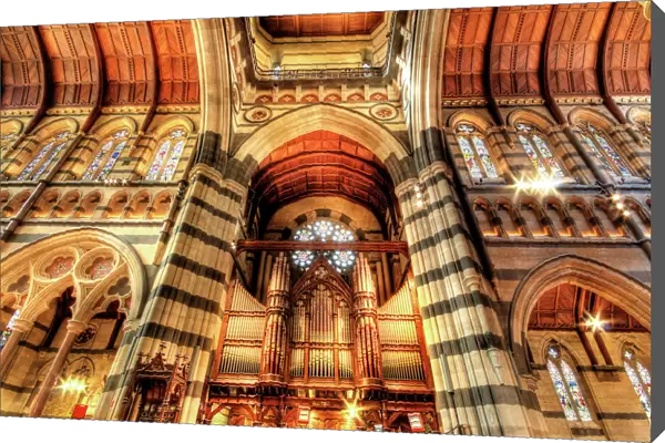The Pipe Organ of St Pauls Cathedral in Melbourne, Victoria, Australia