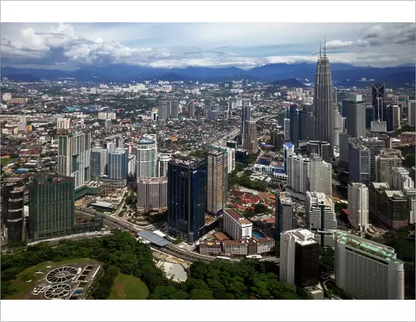 View of City of Kuala Lumpur And Petronas Towers, Malaysia, South-East Asia