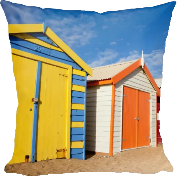 Painted bathing huts on Bighton Beach, Australia