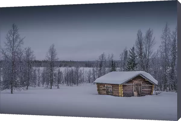Lusperbryggan in winter, Lapland, Sweden