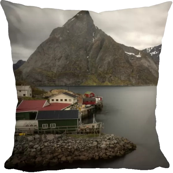 Reine village and Lofoten Archipelago mountains