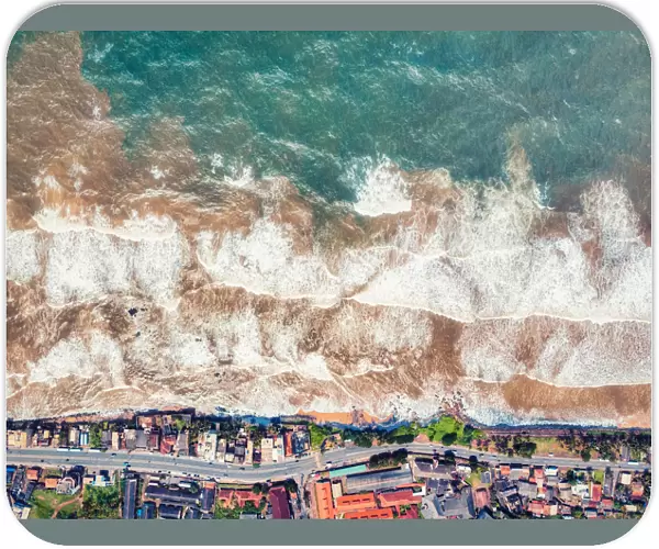 Drone photo of Galle beach, Sri Lanka