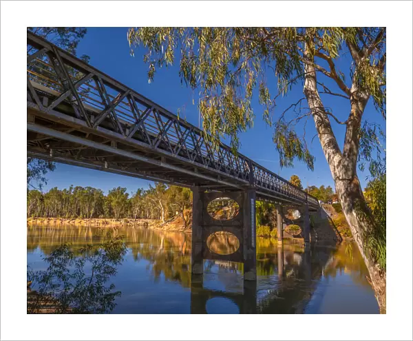 Historic bridge over the Murray river, Corowa, New South Wales, Australia