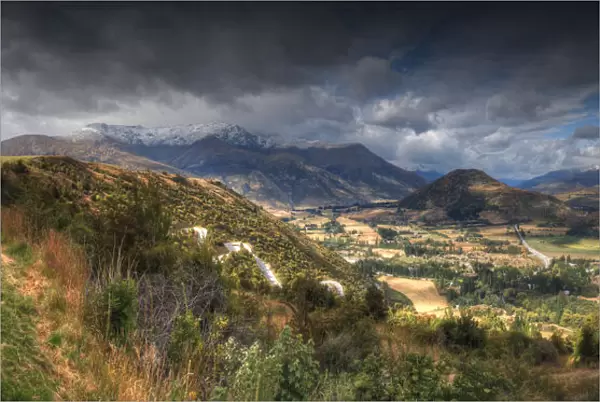 Rural panoramic of the countryside near Coronet peak, Queenstown, South Island
