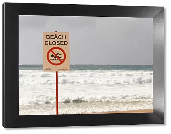 Today the beach is closed