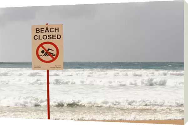 Today the beach is closed