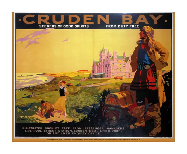 Cruden Bay - Seekers of Good Spirits from Duty Free, LNER poster, 1935