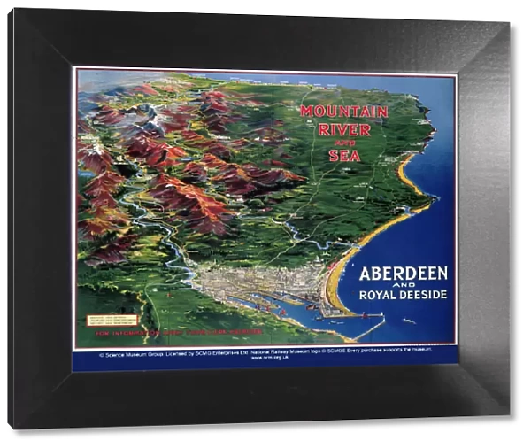 Mountain, River and Sea, Aberdeen & Royal Deeside, poster, 1914