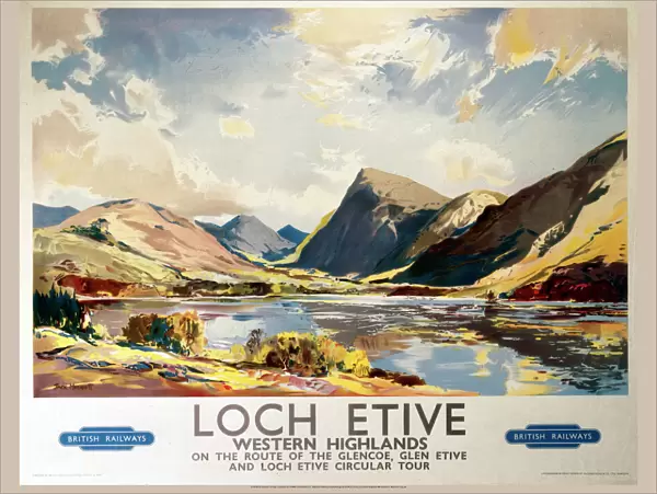 Loch Etive, Western Highlands, BR(ScR) poster, 1948-1965
