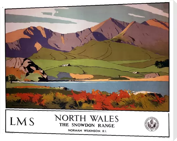 North Wales - The Snowdon Range, LMS poster, 1923-1947