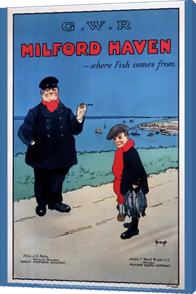 Milford Haven - Where Fish Comes From, GWR poster, c 1925