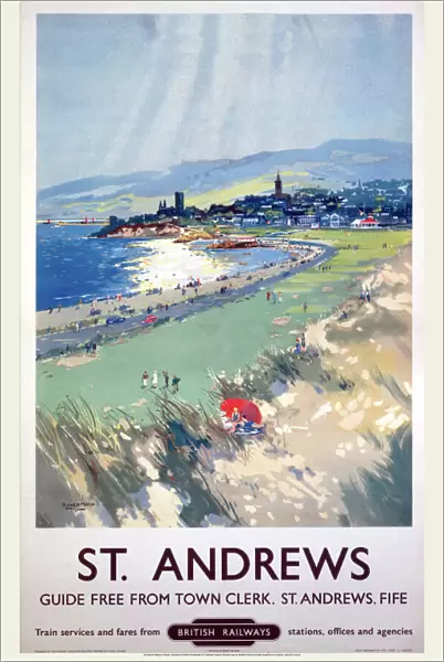 St Andrews, BR (ScR) poster, c 1950s