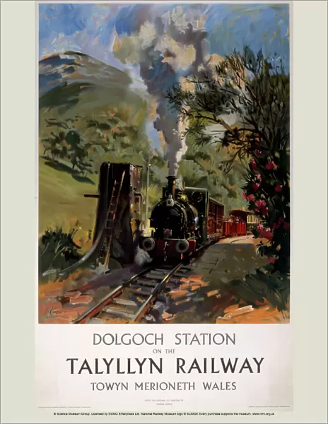 Dolgoch Station, Talyllyn Railway poster, c 1960s