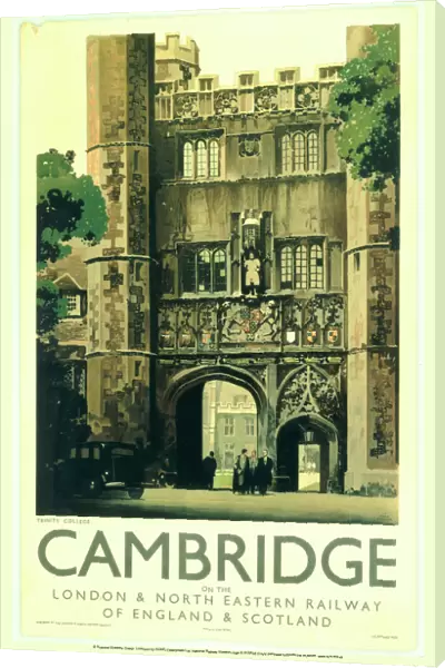 Cambridge - Trinity College, LNER poster, 1923-1947