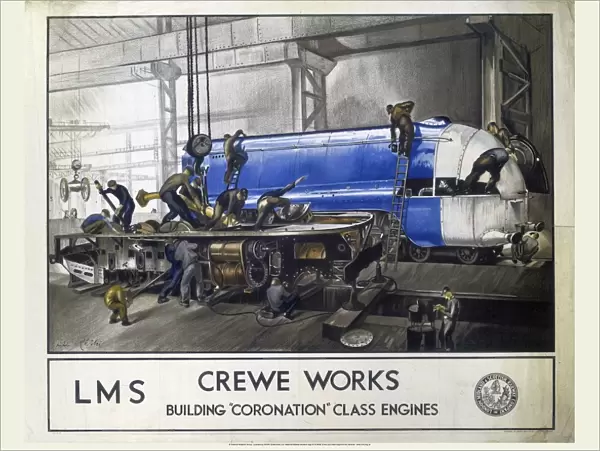 Crewe Works, LMS poster, 1937