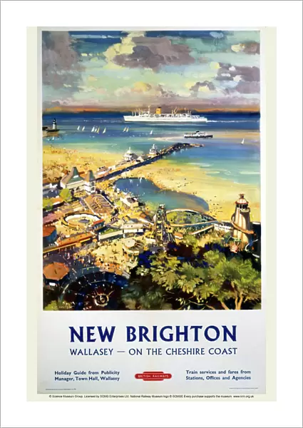 New Brighton, BR (LMR) poster, c 1950s