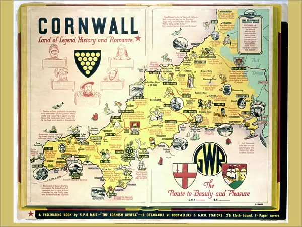 1984-8164. Poster, GWR, Cornwall, Land of Legend, History and Romance, by J P Sayer