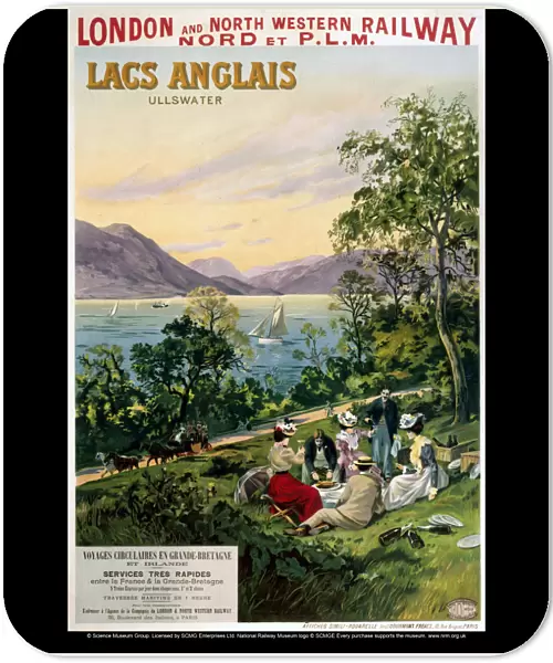 English Lakes, LNWR poster, c 1910