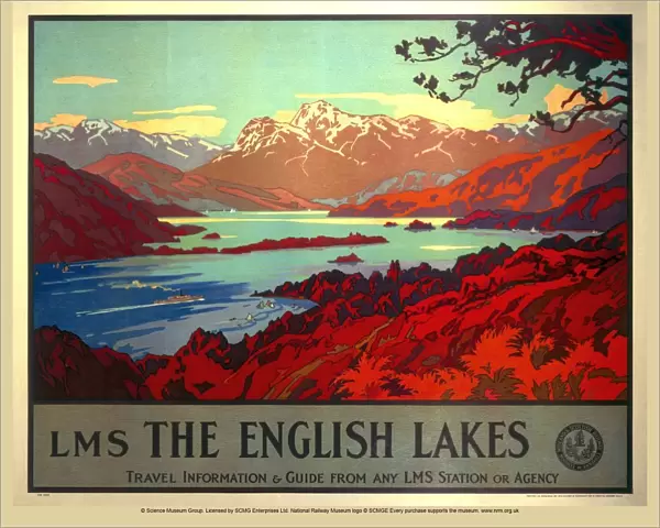 The English Lakes, LMS poster, 1923-1947