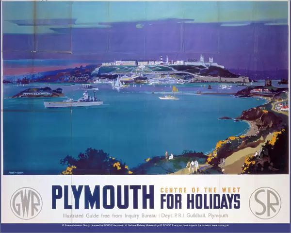 Plymouth for Holidays, GWR  /  SR poster, 1936