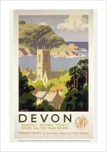 Devon, GWR poster, c 1930s