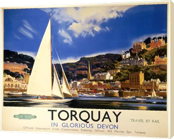 Torquay in Glorious Devon, British Railways poster, c 1950s