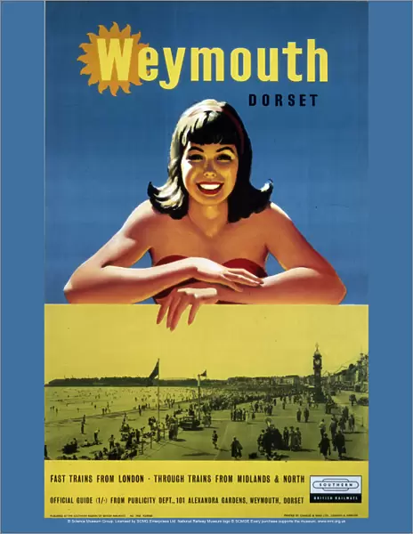 Weymouth, Dorset, BR (SR) poster, 1959