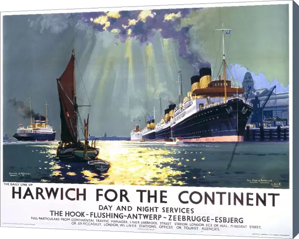 Harwich for the Continent, LNER poster, 1940