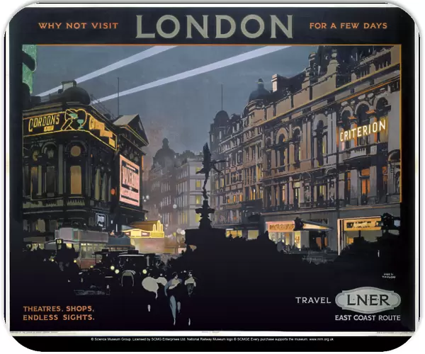 Piccadilly Circus, LNER poster, 1923-1947