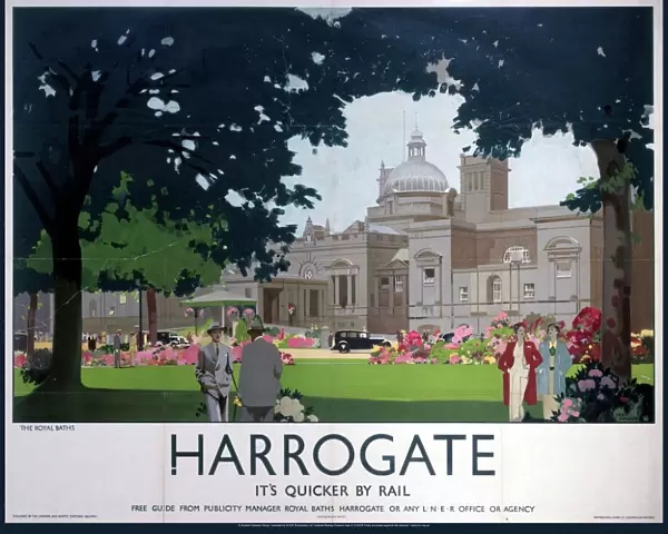 Harrogate - The Royal Baths, LNER poster, 1930