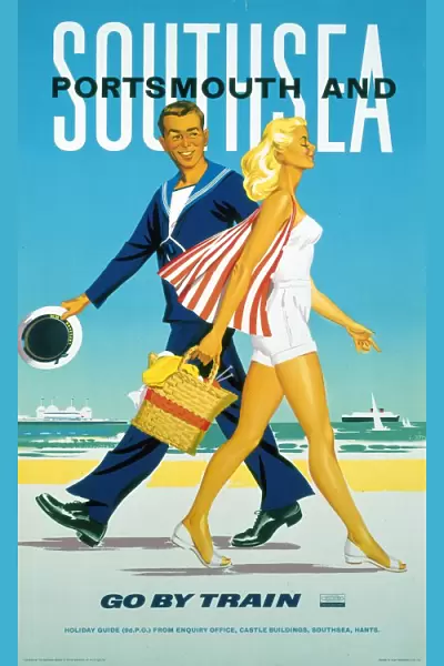 Southsea and Portsmouth, BR poster, 1962