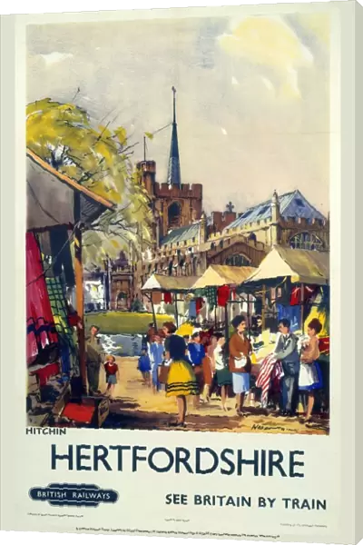 Hitchin, Hertfordshire - See Britain by Train, BR (ER) poster, c 1955-1965