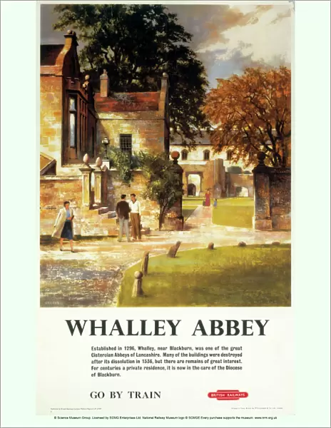 Whalley Abbey, British Rail poster, 1959
