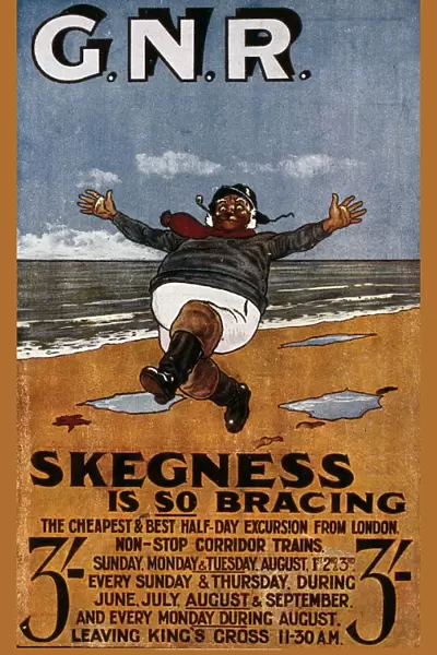 Skegness is so Bracing, postcard, 1908