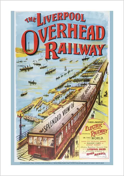 Liverpool Overhead Railway, LOR poster, c 1910