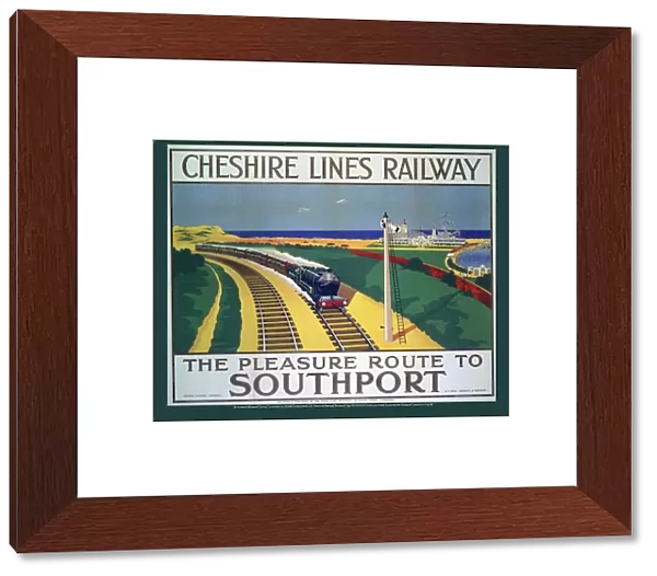 The Pleasure Route to Southport, Cheshire Lines Railway poster, 1935