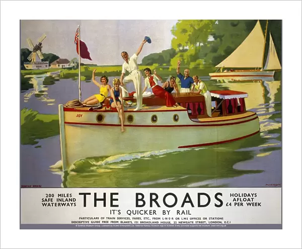 The Broads, LNER  /  LMS poster, 1937
